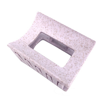 Solomeya Straw Claw Hair Clip Square, Lilac