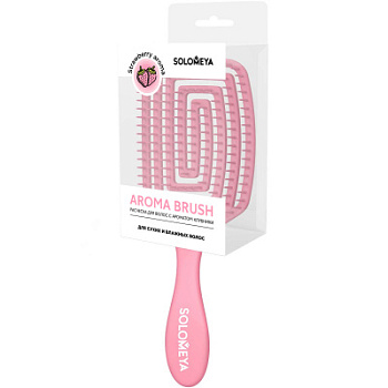 Solomeya Wet Detangler Brush Paddle Strawberry  MZ
