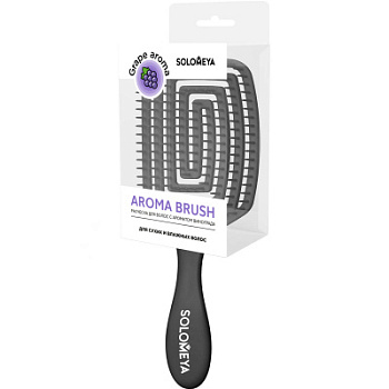 Solomeya Wet Detangler Brush Paddle Grape  MZ006