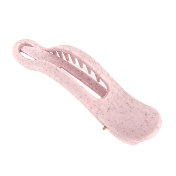 Solomeya Straw Banana Hair Clip, Pink