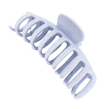 Solomeya Straw Claw Hair Clip Round, Blue