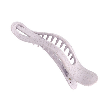 Solomeya Straw Banana Hair Clip, Lilac