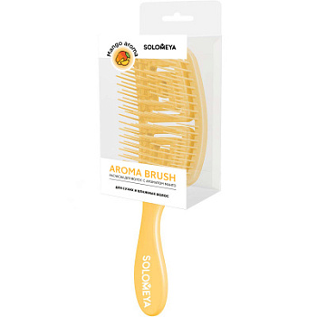 Solomeya Wet Detangler Brush Rectangular Mango MZ005